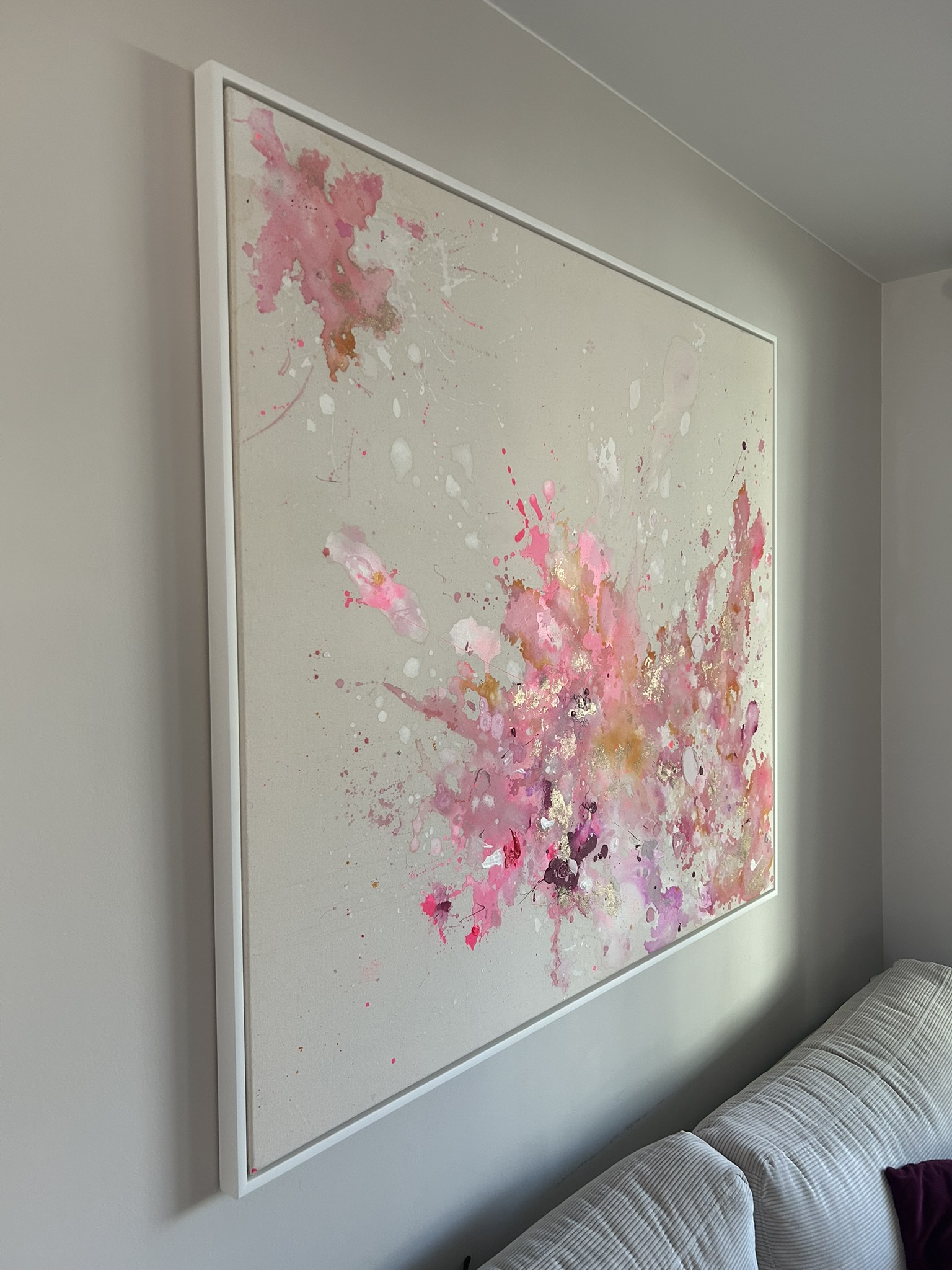 Pure, 2025, Acryl und Gold auf roher Baumwollleinwand, Ansicht 12
